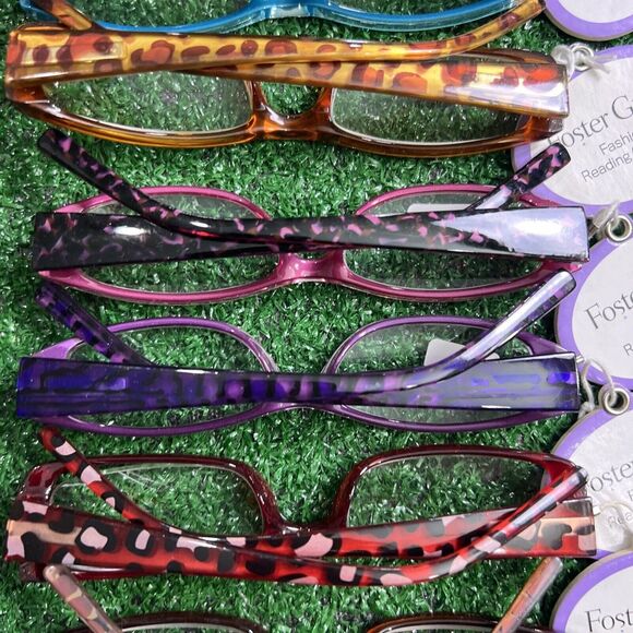 Foster Grant Eyeglasses +1.50 Lot Of 6 Multicolored Solid Front Tortise Arm NWT - Picture 11 of 13